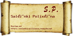 Salánki Polixéna névjegykártya